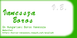 vanessza boros business card